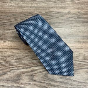 Polifroni Blue, Grey & Black Check Silk Tie